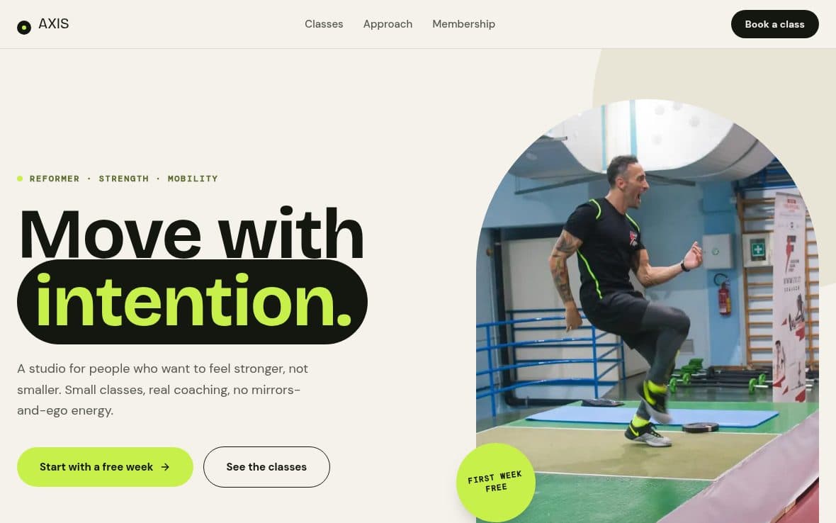 Axis Movement website
